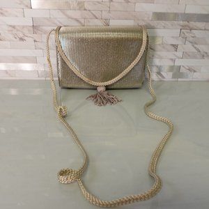 Vintage La Regale Bag Evening Purse Silver Crossbody Party Formal Sling Classic